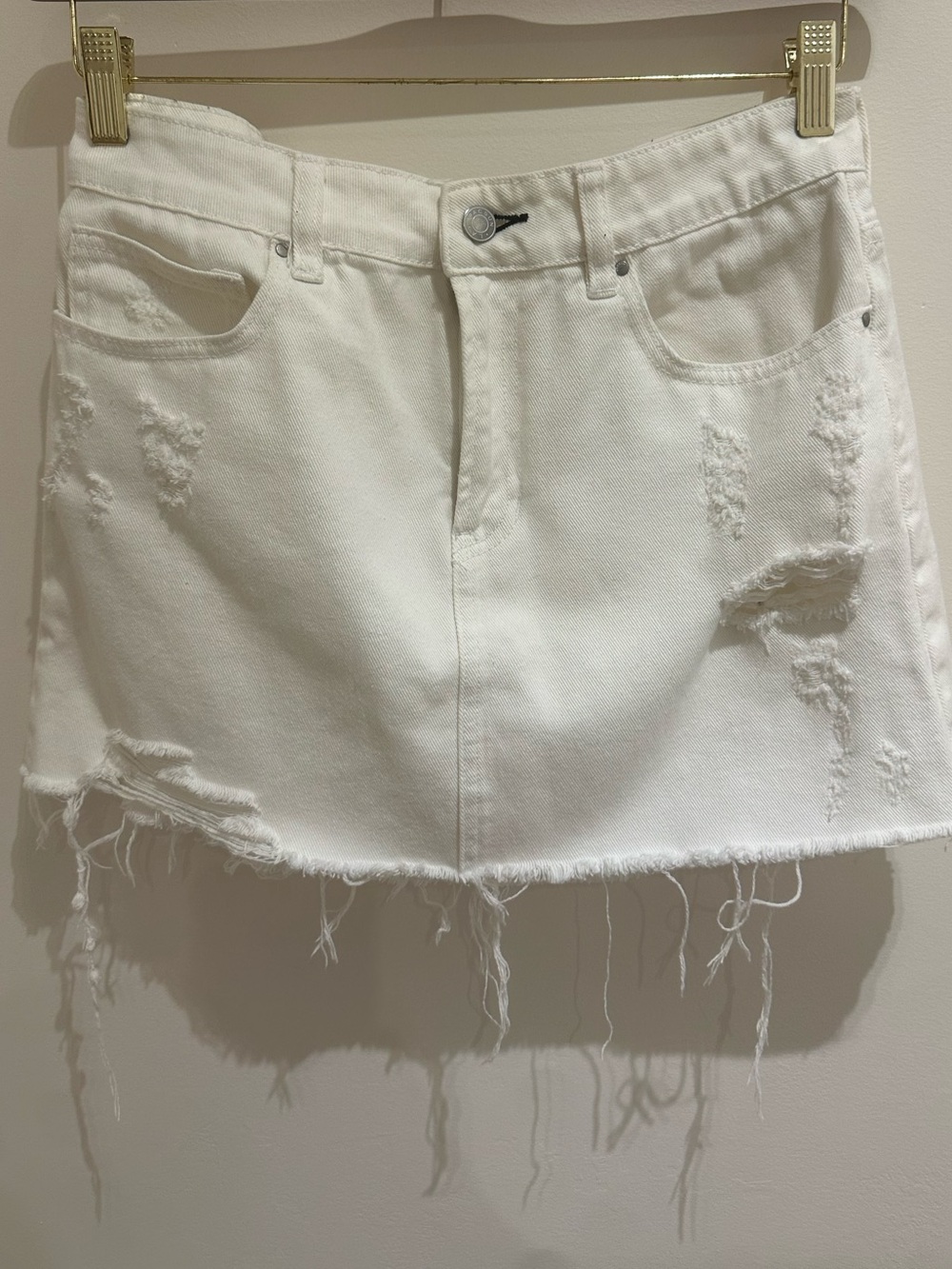 PacSun White Denim Mini Skirt 28